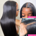 Virgin Human Hair 13x4 Straight Lace Front Wigs 180% Density
